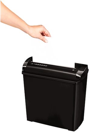 Fellowes P-25S Destructora de papel con corte en tiras, 11L, Negro/Gris